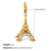 Luxury 3D Landmark Pendant Cocktail Glass Ornament