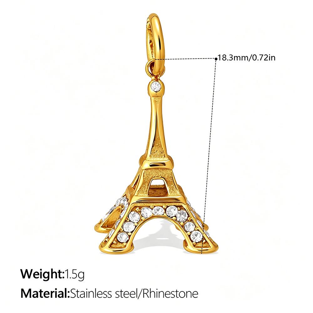 Luxury 3D Landmark Pendant Cocktail Glass Ornament