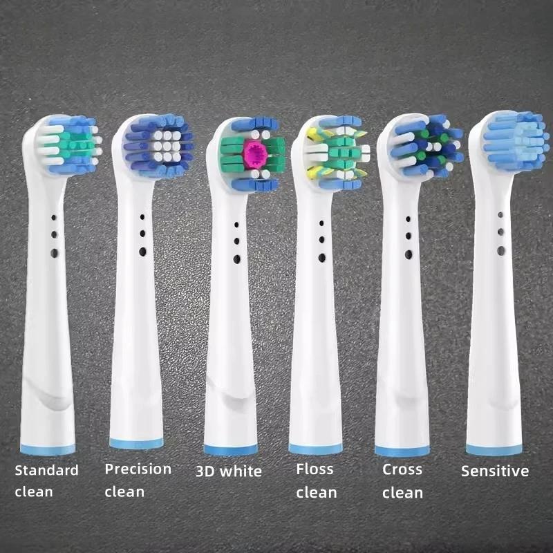 8/16Pcs Replacement Brush Heads for Oral B Electric Toothbrushes Floss Cross Action 3D Pro White Precision Standard Daily Clean