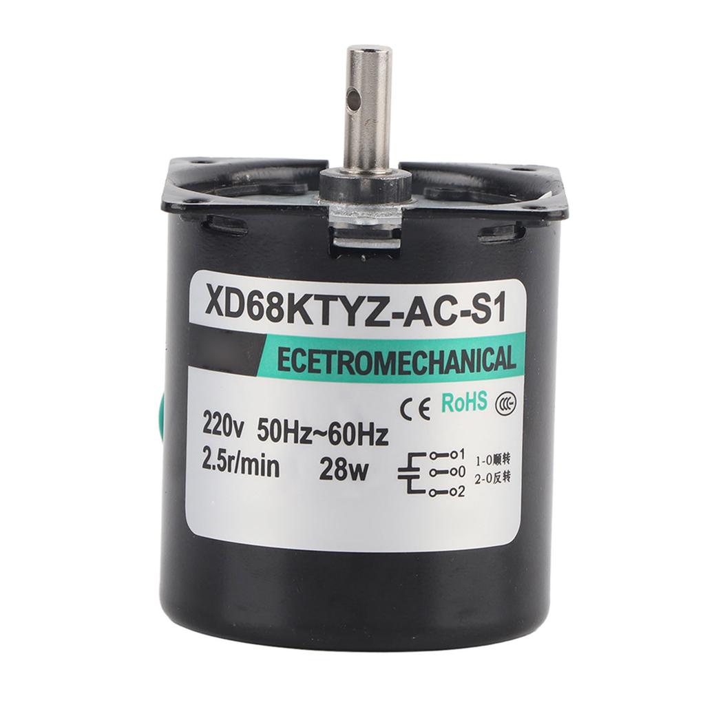 XD68KTYZACS1 AC220V 28W Synchroniczny silnik przekładniowy z magnesem trwałym CWCCW 2,5 obr/min
