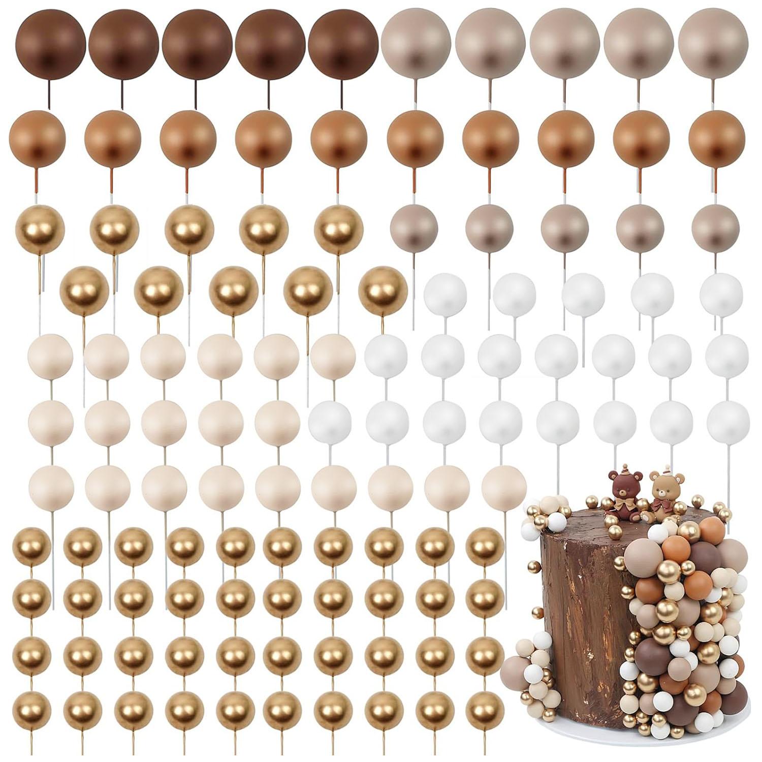 

97 шт. Шарики Топперы для торта Украшения для торта Пенопластовые шарики Топперы для кексов DIY Вставки для торта для вечеринки по случаю дня рождения, свадьбы, детского душа