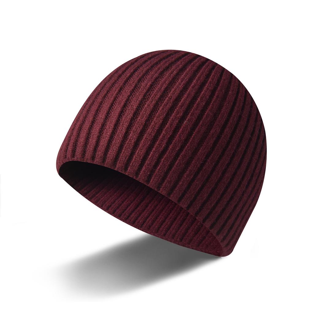 Autumn and winter men's and women's couples' wool hats, dome hats, solid-color men's hats, knitted hats, warm and trendy bald hats.