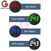 DC 7-120V DC 0-120V LED-Anzeige Voltmeter Rund Zwei-/Dreidraht-Panel-Spannungsmesser DC Berührungsspannungsprüfer für Auto Boot Marine