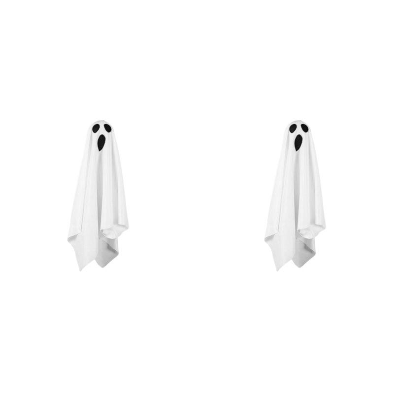 

2X Halloween Ghost With Lights Happy Halloween Decorations For Home Favors Hanging Ghost Lantern White белый