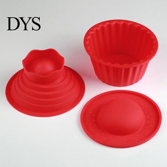 Cake Molds 3Pcs/Set Non-stick Easy Demoulding Soft Texture Tear Resistant Baking Silicone Big Top Giant Cupcake Fondant Moulds Bake Tool
