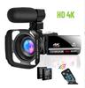 4K HD Digital Camcorder with 48MP, Microphone, Touchscreen & WiFi