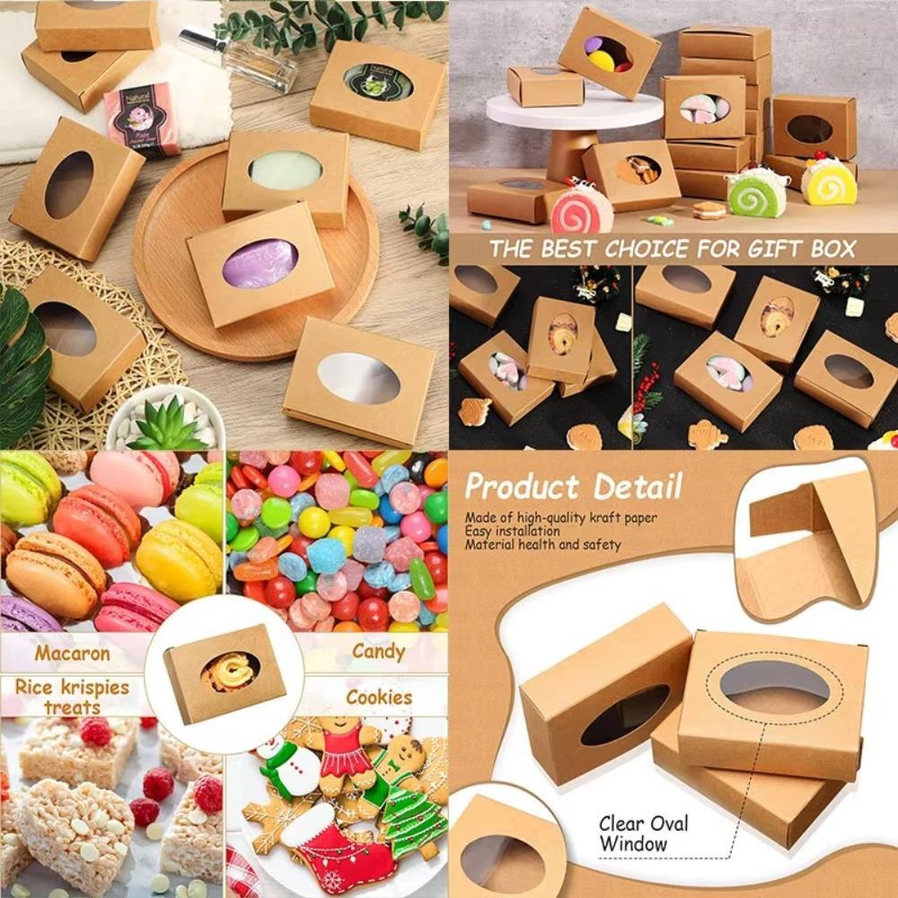 10/20Pcs Mini Gift Box Kraft Paper Handmade Soap Wrapping Box  Wedding Birthday Party Supplies