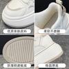Leather high-top shoes autumn and winter new velvet warm platform cotton shoes muffin sports and leisure board shoes