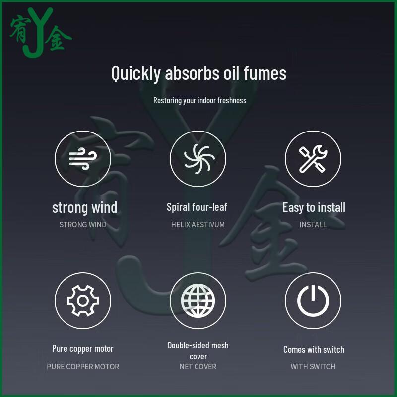 Wysokowydajny Wentylator Wyciągowy Kuchenny i Przemysłowy Youjin