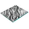 Durable and Stylish Tempered Glass Kitchen Board with Zebra Pattern 60x52 Cm