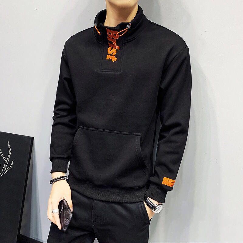 Herrenpullover Winter Plüsch Verdickt Trend Stickerei Spirit Boy Mantel Herren Herbstmantel