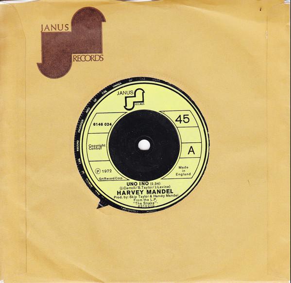 

7inch Record HARVEY MANDEL - Uno Ino 6146024 Janus Records 1973 UK Rock Used