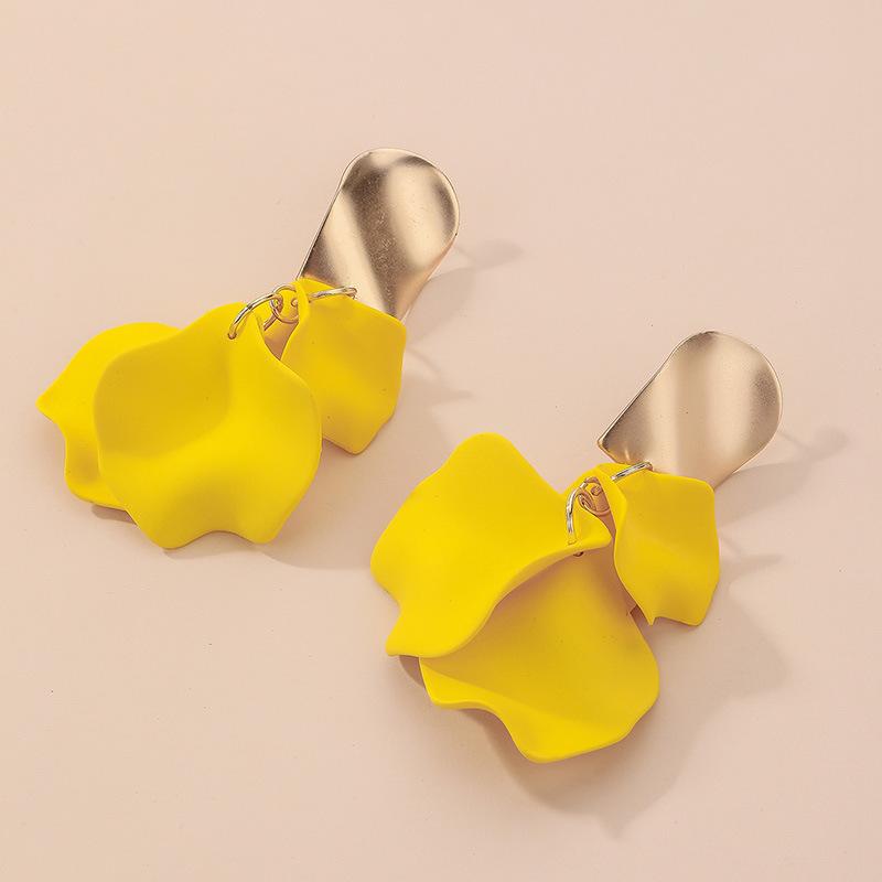 Rose Flower Steel Needle Earrings Simple Ins Earrings