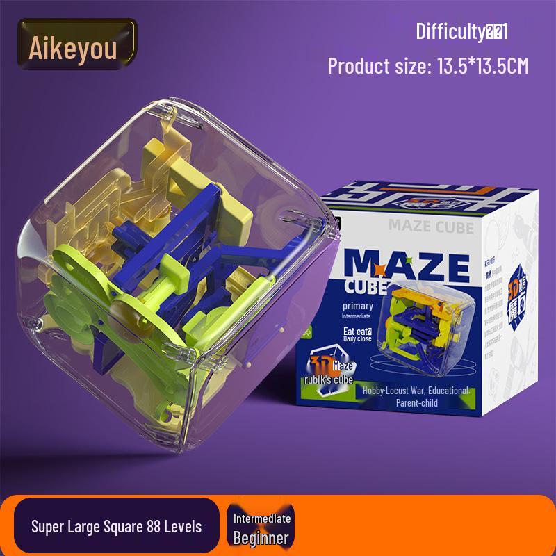 Large Children's 3D Maze Ball Puzzle Toy - Challenge Level Magic Cube
