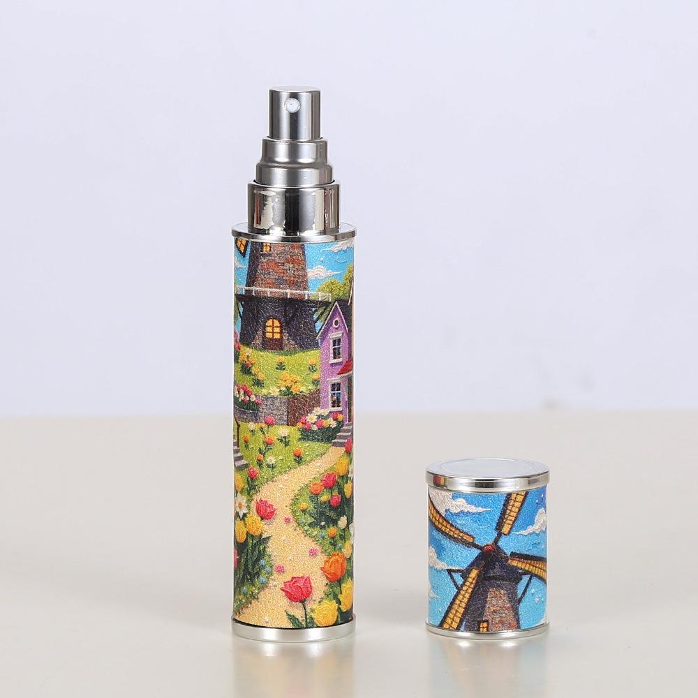Refillable Mini Perfume Bottle PU Leather Perfume Atomizer Bottle  for Travel Cosmetic Dispenser