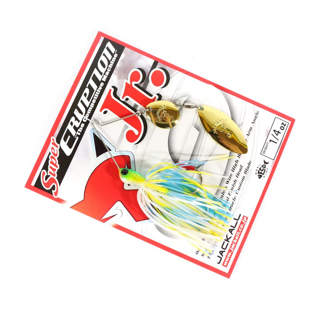 Jackall Spinner Bait Lure Super Eruption JR 1/4 oz Chart Stripe (8649)