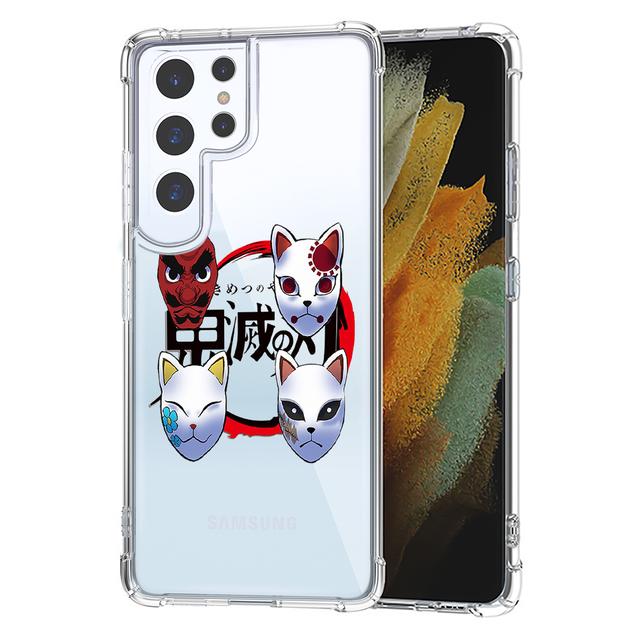 Demon Slayer Anime japonské průhledné pouzdro na telefon Samsung S10 S20 Fe S21 S22 S8 S9 Plus S21ultra S22ultra nárazuvzdorné kryty