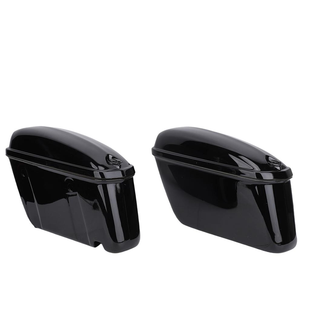 22L Motorcycle Hard Saddle Bags with Lock Rugged ABS Plastics Universal Motorcycle Trunk Side Storage Carrier Glossy