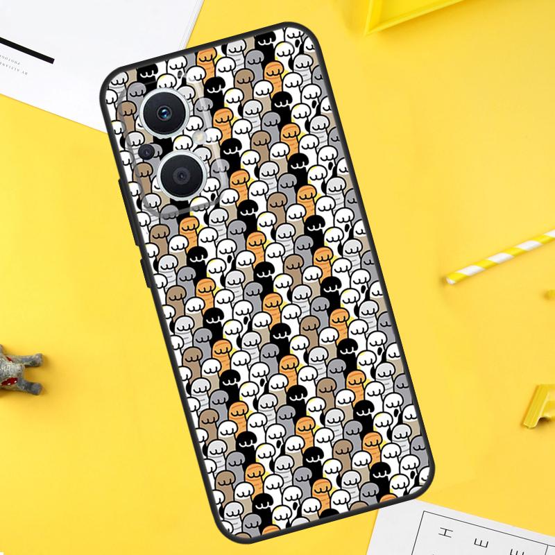 

Cute Funny Cats Paws Pattern For OPPO Reno 14F 13F 12F 11F 10 11 12 13 14 Pro 8T 7 8 Lite OPPO Find X9 X8 X6 X5 Pro Case OPPO Find X5