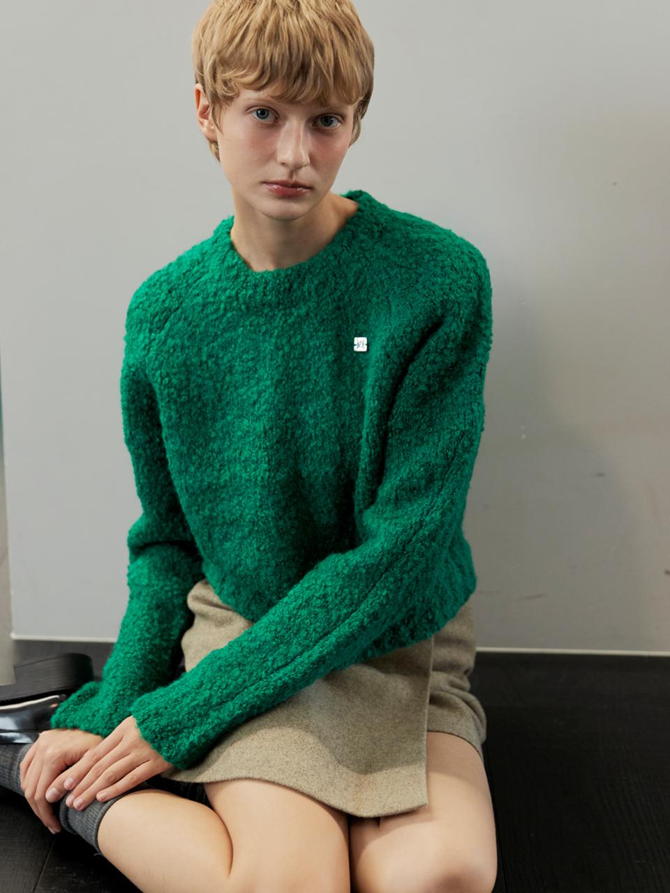 Oal Alpaca Boucle Knit_2Colors Ivory/Free