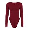 V Neck Slim Crop Tops Sweet Skinny Bodysuit Chic Bottoming Top  Streetwear