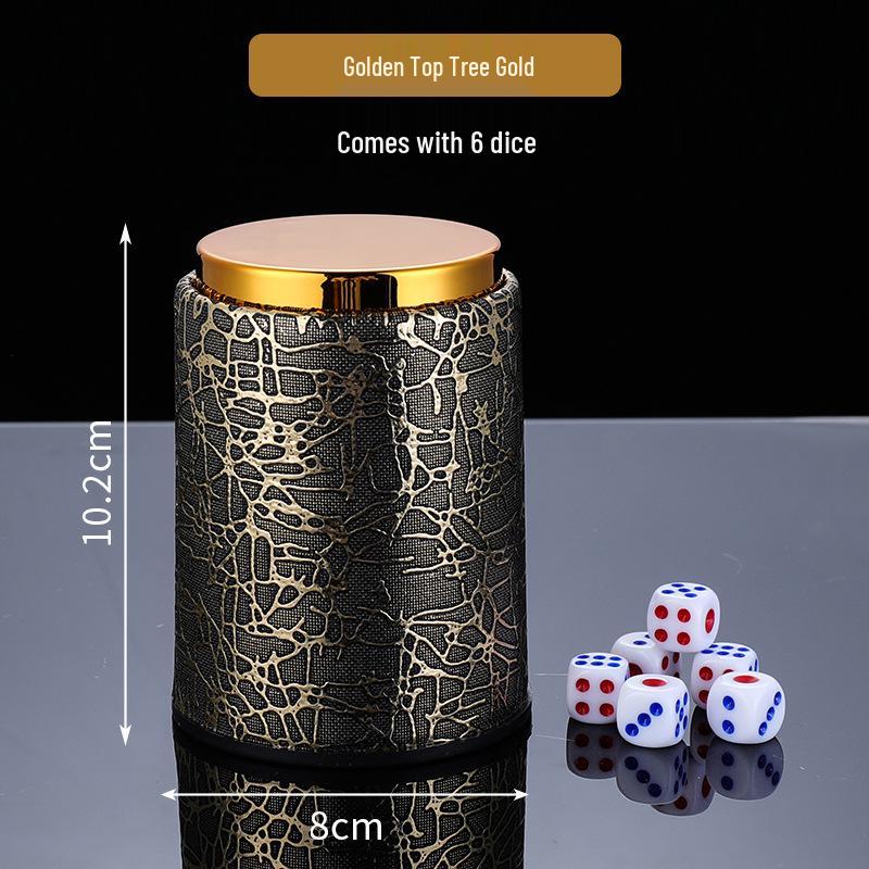 High-Grade Leather KTV Dice Shaker Cup for Bars and Nightclubs