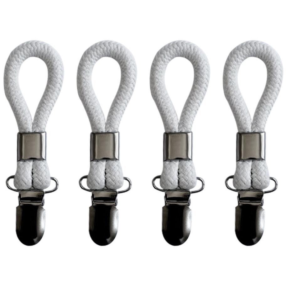 Nerezový kovový klip na ručníky do koupelny s bavlněnou šňůrou