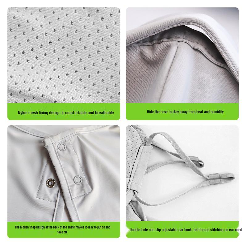 5D Breathable UV Protection Ice Silk Face & Neck Veil for Women - Summer Cycling & Driving