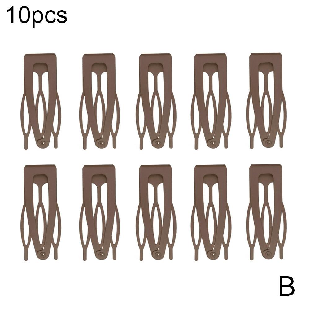 10PCs Double Grip Hair Clips, Metal Snap Hair Clips Hair Barrettes for Women Girls Hair Making Salon Supplies Hair Accessories