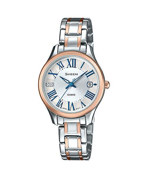 

Casio Men s Stainless Steel 50M Water Resistant Analog Quartz Watch SHE-4050SPG-7A розовый