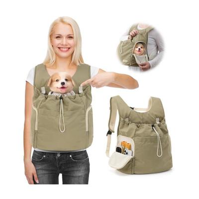 Large Capacity Breathable Pet Travel Chest Bag for Cats and Small Dogs - Portable and Convenient