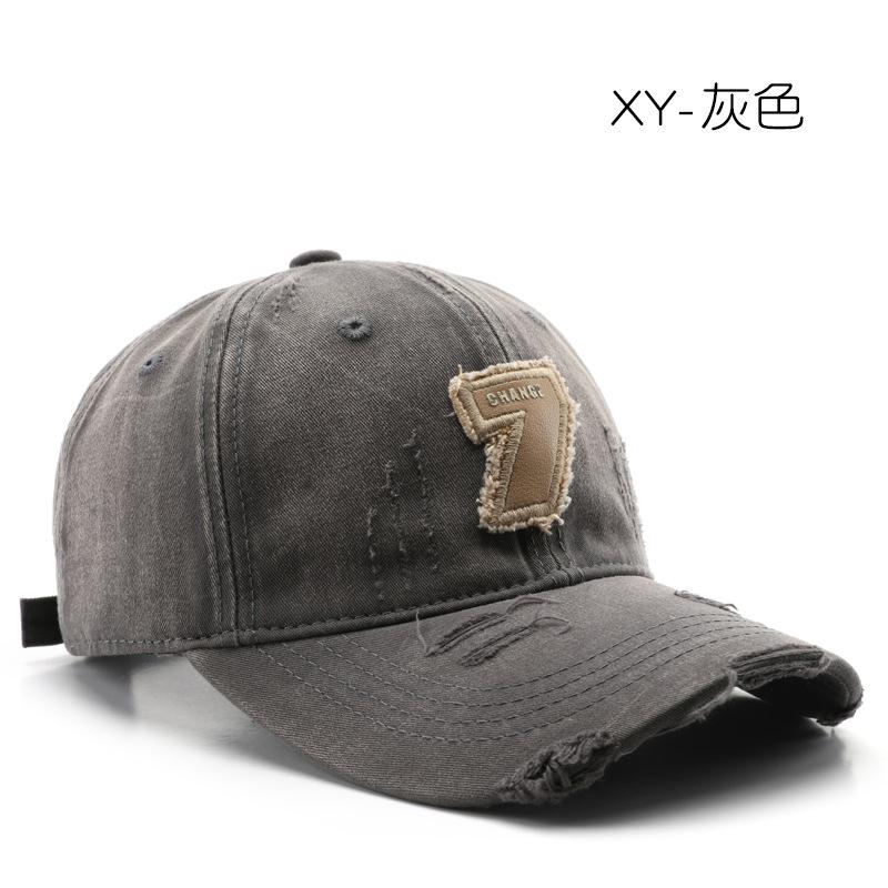 Hat Female Spring and Autumn Personality Fashion Old Ripped Baseball Cap Outdoor Sports Men's Travel Sunscreen Shade Cap