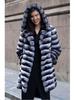 Women's Hooded Imitation Mink Fur Winter Coat – Thick, Warm, Casual Mid-Length Windbreaker