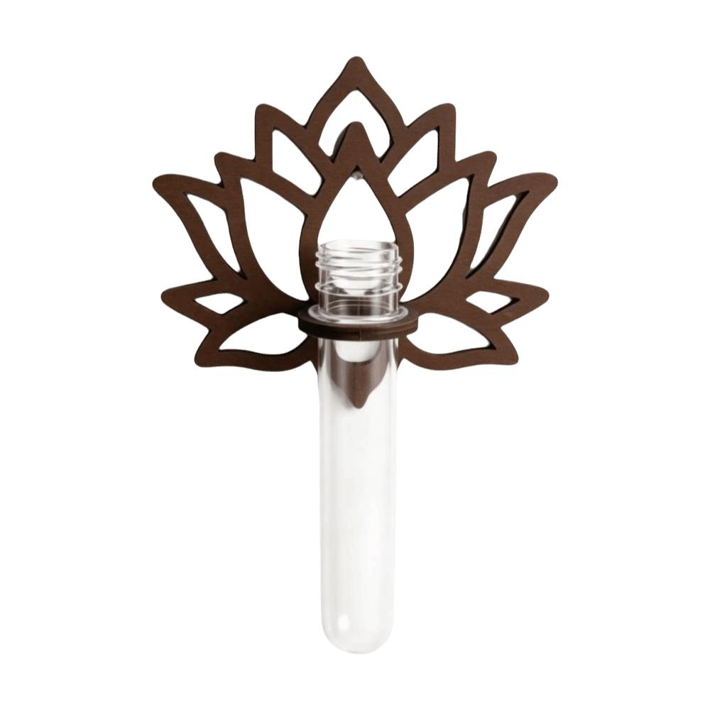 Wooden Lotus Shape Planter Holder Home Ornaments Vase Wall Decoration Hollow Out Retro Wall Mounted Planter Hydroponics