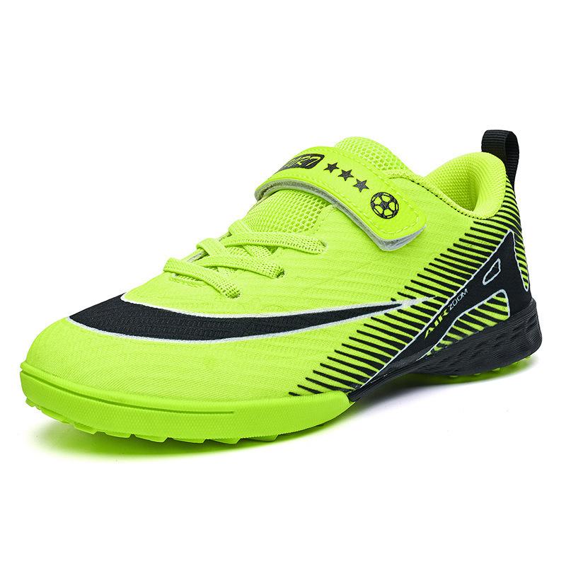 2025 new children's football shoes boys and students girls broken nails Velcro casual game sports shoes