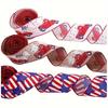 Independence Premium Quality Day Decorative Striped Ribbon For Diy Crafts