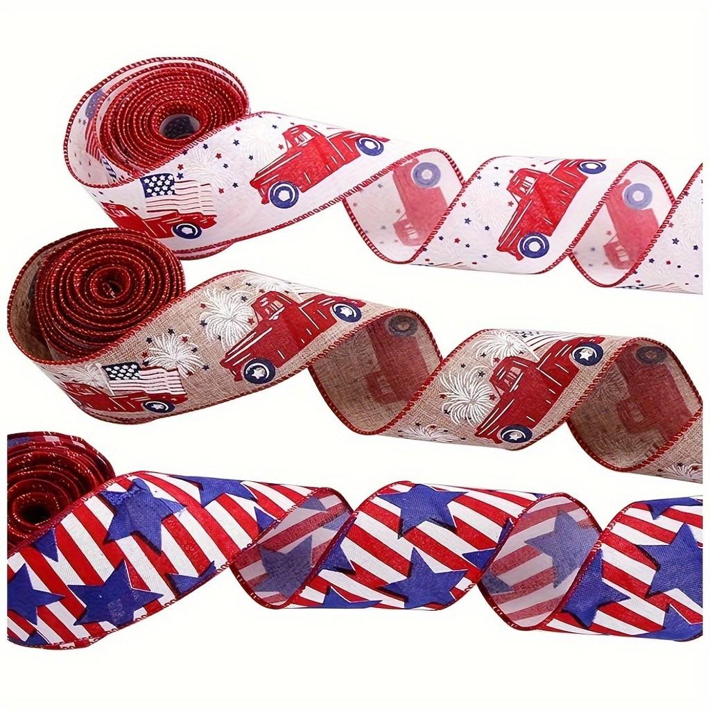 Independence Premium Quality Day Decorative Striped Ribbon For Diy Crafts