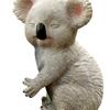 Statua Koala Creativa in Resina per Esterno Prato Giardino Animale Statuetta per Giardino delle Fate Paesaggio in Miniatura Ornamento Cortile Posteriore Scrivania