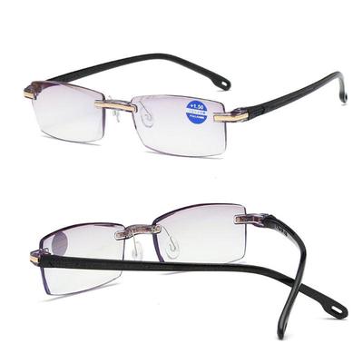 Lesebrille Anti-Blaulicht Randlos Klar Ultraleicht Alterssichtigkeit Leser Strahlung Einzigartig