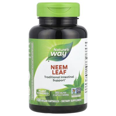 Feuille de Neem, 950 mg, 100 Gélules Végétales (475 mg par capsule)