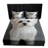 High Definition Digital Printing Cute Puppy Pattern Skin-Friendly Polished Mattress Three-Piece Set