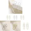 Fashionable Alloy U-shaped Safety Pin Earrings Stylish Pearl Adorned Jewelry