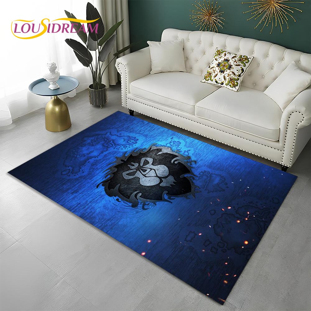 World of Warcraft Game WOW Lich King DH Carpet Rug for Home Living Room Bedroom Sofa Doormat Decor,Area Rug Non-slip Floor Mat
