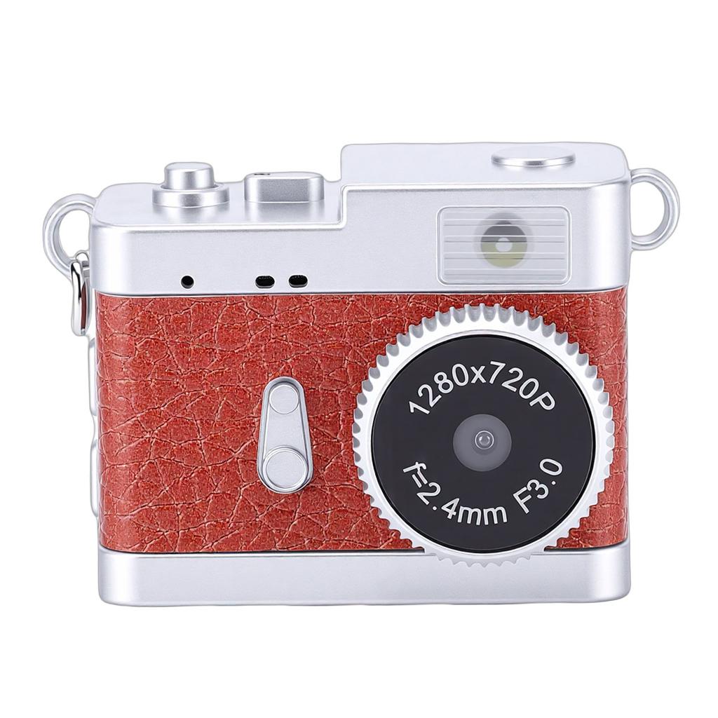 Schlüsselanhänger Kamera HD Retro Digital Klein Tragbar Taschenkamera CCD Lustiges Gadget mit LED-Licht 4 Filter für Reise Studium