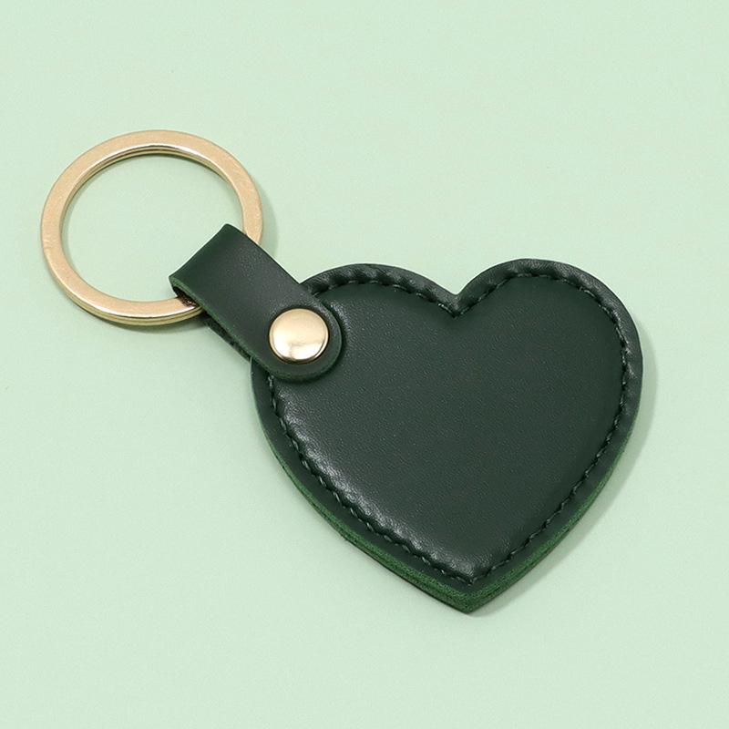 Set of 6 Fashionable Heart Key Holder Colorful Love Pendant Keychain Eye Catching Leather Key Chain Bag Charm Accessory