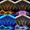 Decorative Outdoor Waterproof Christmas Led Icicle String Lights Warm White