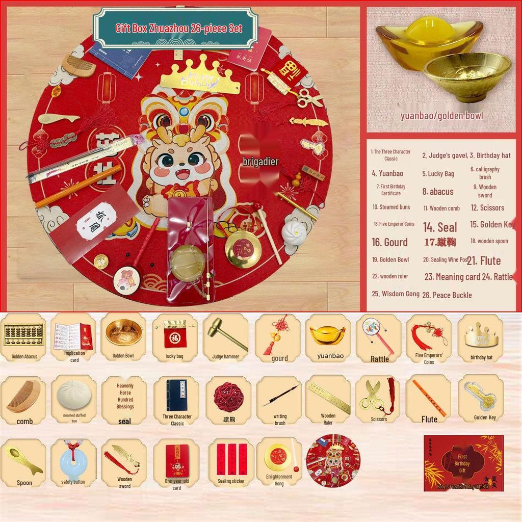 First Birthday Party Set: One-Year-Old Props, Decorations & Fortune Telling Carpet