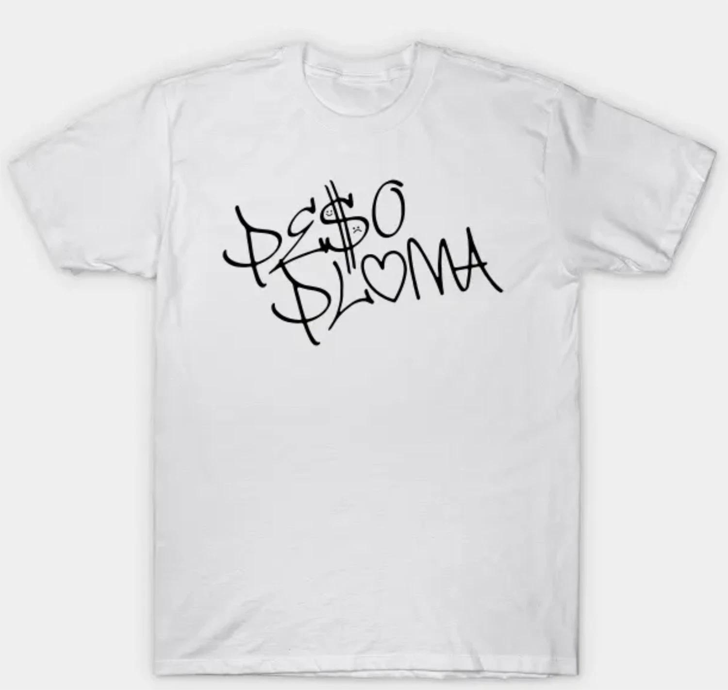 Peso Pluma Short Sleeve T shirt Corridos Mens Unisex S-3XL White 2XL
