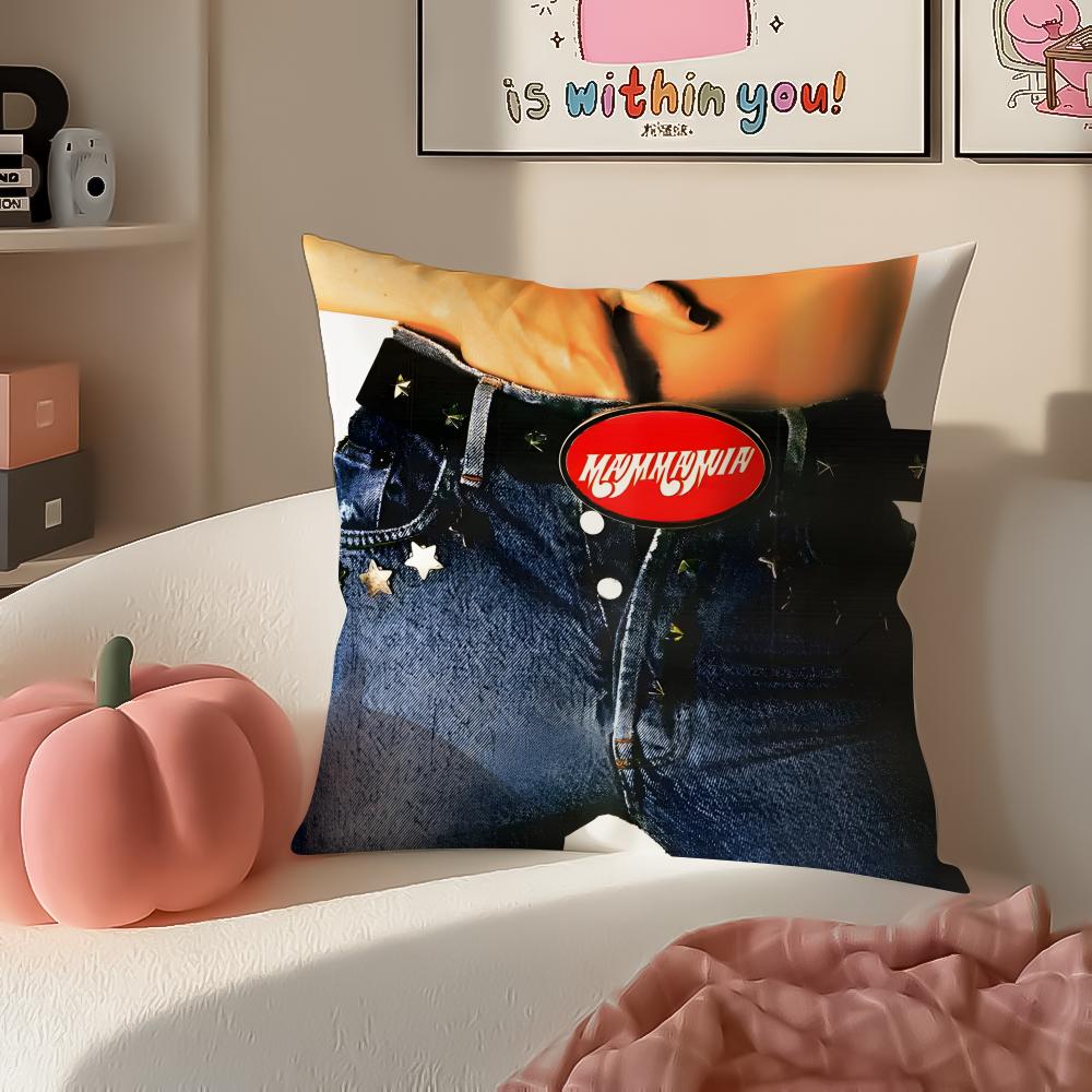 Bold Italian Rock Band MManeskin Cushion Cover Pillowcase Short Plush Invisible zipper Room Sofa Cushion Cover