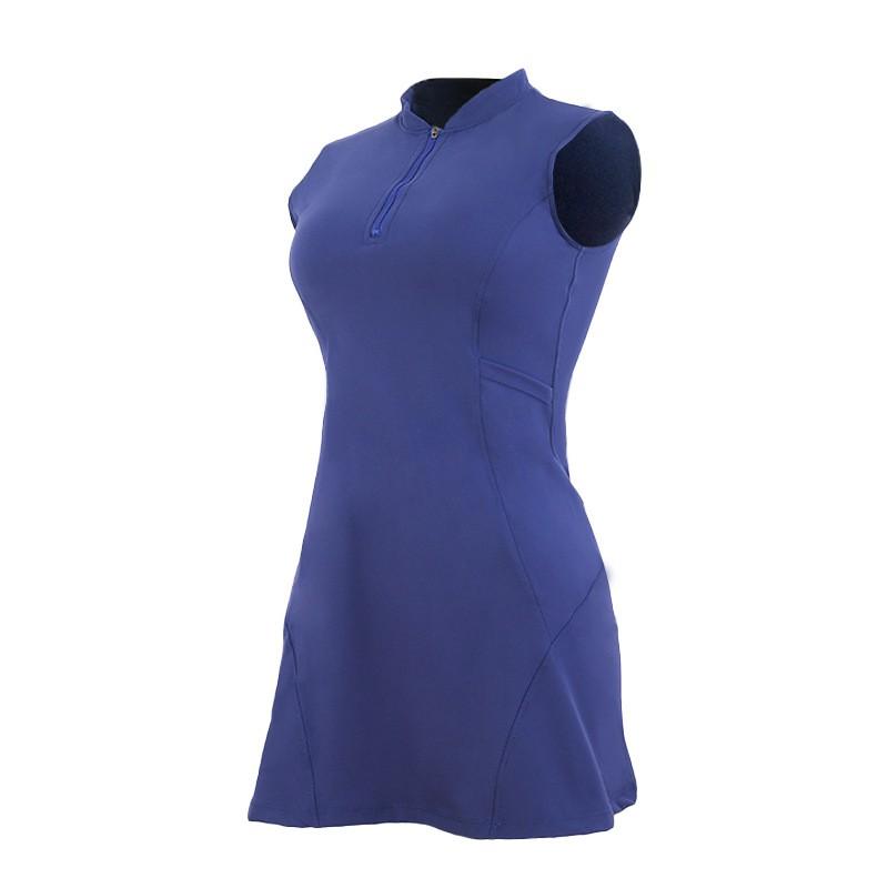 Womens Tennis Dress Set With Built-in Bra Pad Sleeveless Sport Skirt Badminton Yoga Activewear